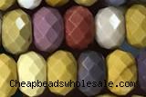 MOOK03 15 inches 5*8mm faceted rondelle mookaite gemstone beads