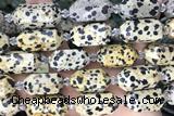 NUGG07 15 inches 12*25mm – 13*28mm faceted nuggets dalmatian jasper beads