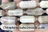 NUGG12 15 inches 12*25mm – 13*28mm faceted nuggets moonstone beads