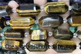 NUGG15 15 inches 12*25mm – 13*28mm faceted nuggets yellow tiger eye beads