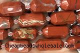 NUGG26 15 inches 12*25mm – 13*28mm faceted nuggets red jasper beads