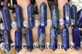 NUGG57 15 inches Top drilled 8*32mm faceted nuggets lapis lazuli gemstone beads