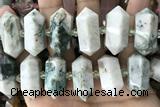 NUGG63 15 inches 12*23mm - 15*30mm faceted nuggets jade gemstone beads