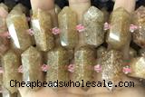 NUGG66 15 inches 12*23mm - 15*30mm faceted nuggets gemstone beads