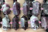 NUGG71 15 inches 12*23mm - 15*30mm faceted nuggets tourmaline gemstone beads