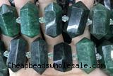 NUGG77 15 inches 12*23mm - 15*30mm faceted nuggets jade gemstone beads