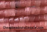 ROND124 15 inches 2*3mm heishi jade gemstone beads