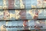 ROND24 15 inches 2*4mm heishi synthetic serpentine jasper beads