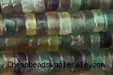 ROND33 15 inches 2*4mm heishi fluorite gemstone beads