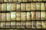 ROND49 15 inches 2*4mm heishi wooden jasper gemstone beads