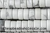 ROND72 15 inches 2*4mm heishi white howlite gemstone beads