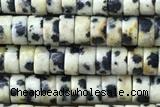 ROND76 15 inches 2*4mm heishi dalmatian jasper gemstone beads