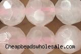 ROSE01 15 inches 8mm faceted round rose quartz gemstone beads