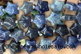 STAR09 15 inches 16mm star blue aventurine gemstone beads