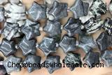 STAR15 15 inches 16mm star black water jasper beads