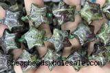 STAR37 15 inches 20mm star dragon blood jasper beads