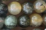 SUNS01 15 inches 6mm round silver sunstone gemstone beads