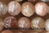 SUNS10 15 inches 6mm round golden sunstone gemstone beads