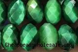 TIGE05 15 inches 5*8mm faceted rondelle green tiger eye beads