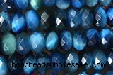 TIGE17 15 inches 2*4mm faceted rondelle blue tiger eye beads