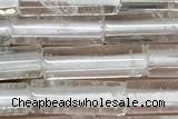 TUBE01 15 inches 4*13mm tube white crystal gemstone beads