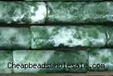 TUBE07 15 inches 4*13mm tube Qinghai jade gemstone beads