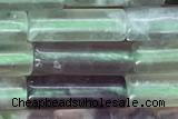 TUBE08 15 inches 4*13mm tube fluorite gemstone beads