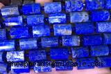 TUBE101 15 inches 10*14mm faceted tube lapis lazuli gemstone beads