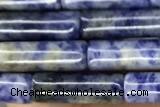 TUBE17 15 inches 4*13mm tube blue spot stone gemstone beads