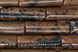 TUBE37 15 inches 4*13mm tube mahogany obsidian gemstone beads