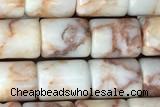 TUBE47 15 inches 6*8mm tube jasper gemstone beads