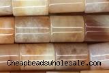 TUBE50 15 inches 6*8mm tube jade gemstone beads