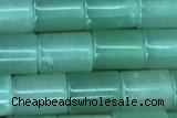 TUBE51 15 inches 6*8mm tube green aventurine gemstone beads