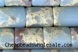 TUBE53 15 inches 6*8mm tube synthetic serpentine jasper gemstone beads