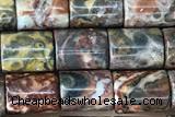 TUBE56 15 inches 6*8mm tube leopard skin jasper gemstone beads