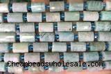 TUBE72 15 inches 8*12mm faceted tube amazonite gemstone beads