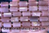 TUBE88 15 inches 10*14mm faceted tube moonstone gemstone beads