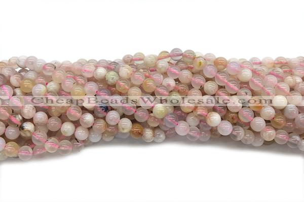 AGAT215 15 inches 6mm round sakura agate gemstone beads