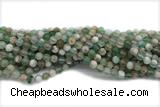 AGAT218 15 inches 6mm round green sakura agate gemstone beads