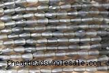 AGAT260 15 inches 6*9mm faceted teardrop grey agate beads