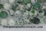 CAA1020 15.5 inches 6mm faceted nuggets tree agate beads