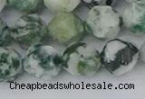 CAA1023 15.5 inches 12mm faceted nuggets tree agate beads