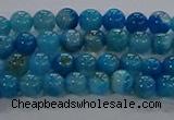 CAA1055 15.5 inches 4mm round dragon veins agate beads wholesale