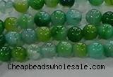 CAA1065 15.5 inches 4mm round dragon veins agate beads wholesale