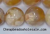 CAA1076 15.5 inches 16mm round sakura agate gemstone beads