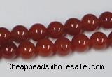 CAA111 15.5 inches 8mm round red agate gemstone beads wholesale