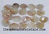 CAA1127 15.5 inches 25*35mm - 35*45mm freeform sakura agate beads