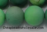 CAA1156 15.5 inches 16mm round matte grass agate beads wholesale