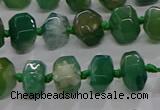 CAA1207 15.5 inches 8*12mm - 10*14mm faceted nuggets sakura agate beads