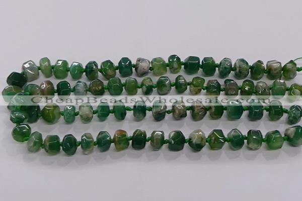 CAA1207 15.5 inches 8*12mm - 10*14mm faceted nuggets sakura agate beads